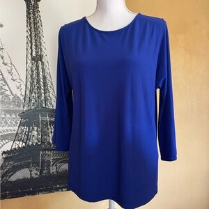 Chico's Relaxed Blue 3/4 Sleeve Blouse